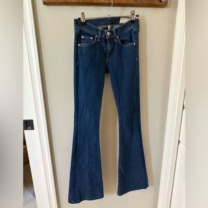 rag & bone Dark Blue Elephant Bell Flare Jeans